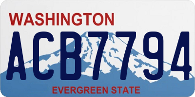WA license plate ACB7794