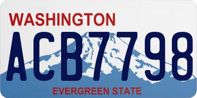 WA license plate ACB7798