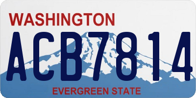 WA license plate ACB7814
