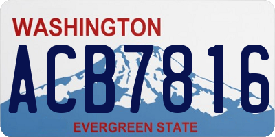 WA license plate ACB7816