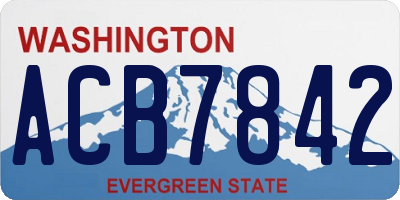 WA license plate ACB7842