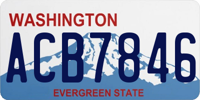 WA license plate ACB7846