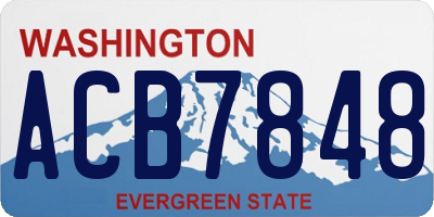 WA license plate ACB7848