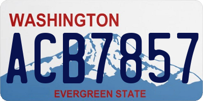 WA license plate ACB7857