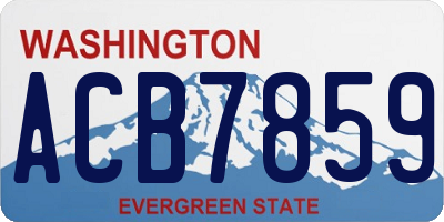 WA license plate ACB7859