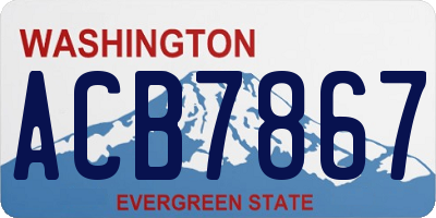 WA license plate ACB7867