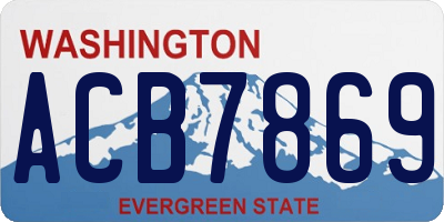 WA license plate ACB7869