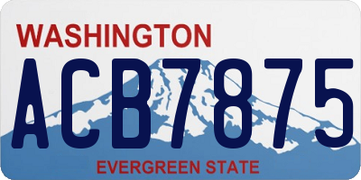 WA license plate ACB7875