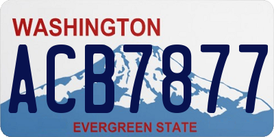 WA license plate ACB7877