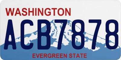 WA license plate ACB7878