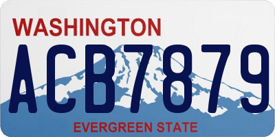 WA license plate ACB7879