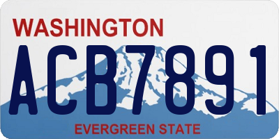 WA license plate ACB7891