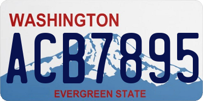 WA license plate ACB7895