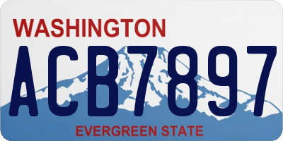 WA license plate ACB7897