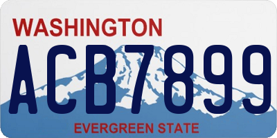 WA license plate ACB7899