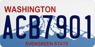 WA license plate ACB7901