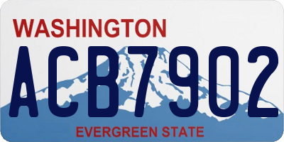 WA license plate ACB7902