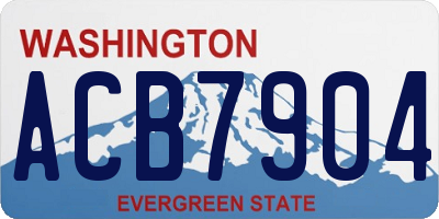WA license plate ACB7904