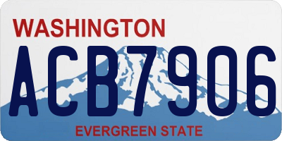 WA license plate ACB7906