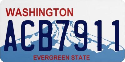 WA license plate ACB7911