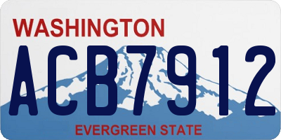 WA license plate ACB7912
