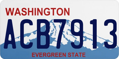 WA license plate ACB7913