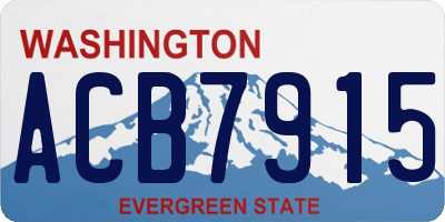WA license plate ACB7915