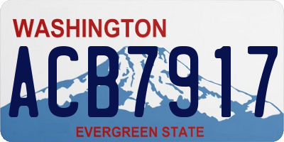 WA license plate ACB7917