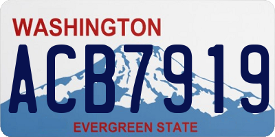 WA license plate ACB7919