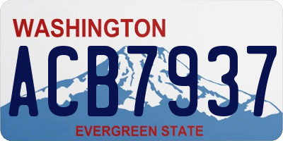 WA license plate ACB7937