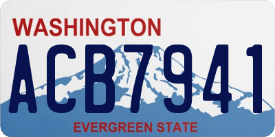 WA license plate ACB7941