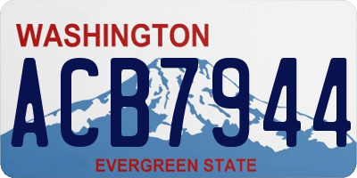 WA license plate ACB7944