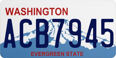 WA license plate ACB7945