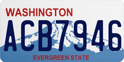 WA license plate ACB7946
