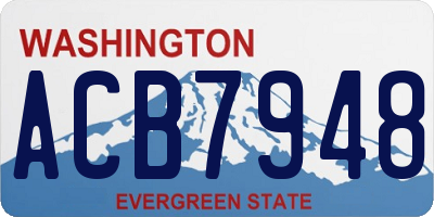 WA license plate ACB7948