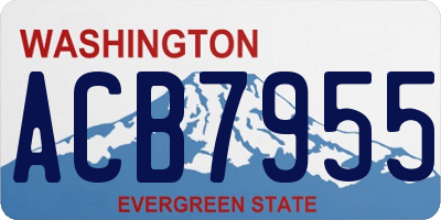 WA license plate ACB7955
