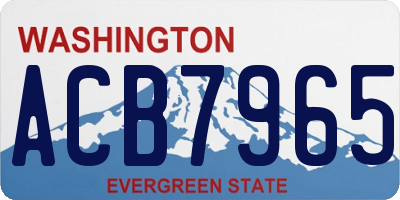 WA license plate ACB7965
