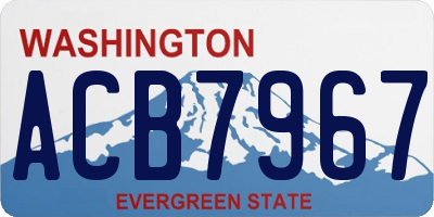 WA license plate ACB7967