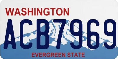 WA license plate ACB7969