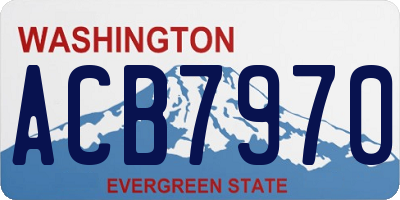 WA license plate ACB7970
