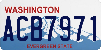 WA license plate ACB7971