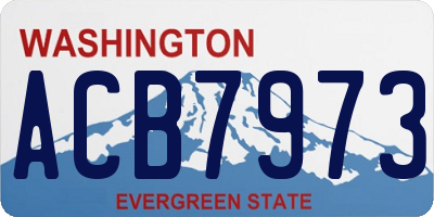 WA license plate ACB7973