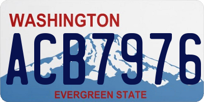 WA license plate ACB7976