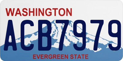 WA license plate ACB7979