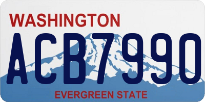 WA license plate ACB7990