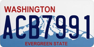 WA license plate ACB7991