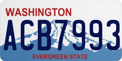 WA license plate ACB7993