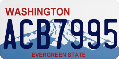WA license plate ACB7995