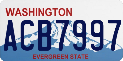 WA license plate ACB7997