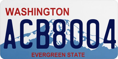 WA license plate ACB8004